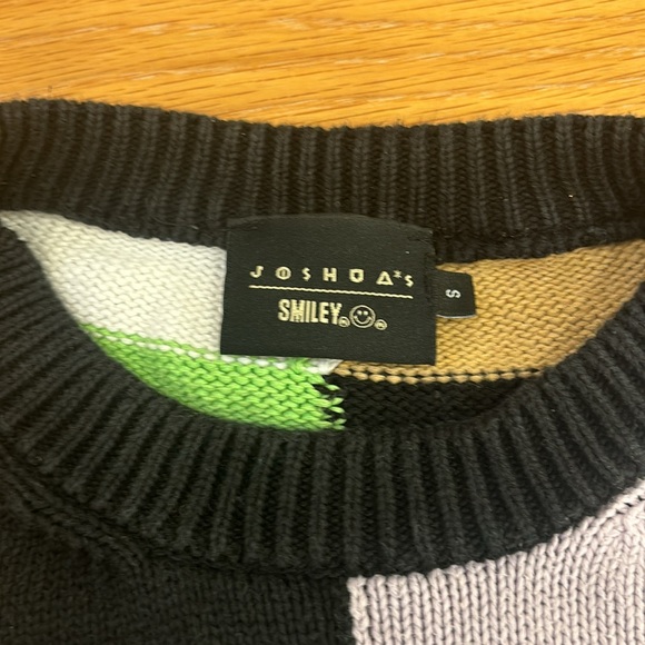 Joshua Sanders Smiley Face Multicolour Patchwork Sweater - Picture 4 of 5